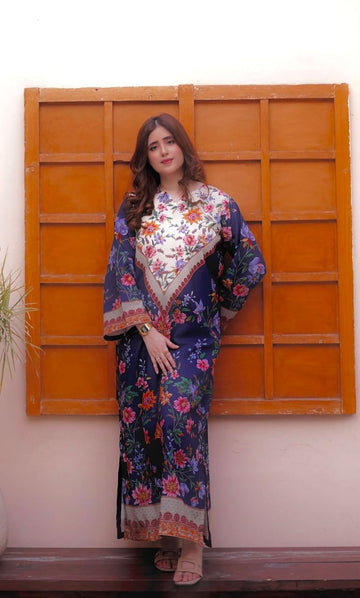 #MOST #DEMANDED# 🔥 😍  Digital Printed Doria Lawn(Bana Dora) Long Kaftan With Tussles Along With Printed Doria Lawn Flapper & Digital Print Munar Lawn Dupatta 3pc Dress 👗   Size Measurements Medium(21) & Large(22)  Kaftan Length 45-47”inch